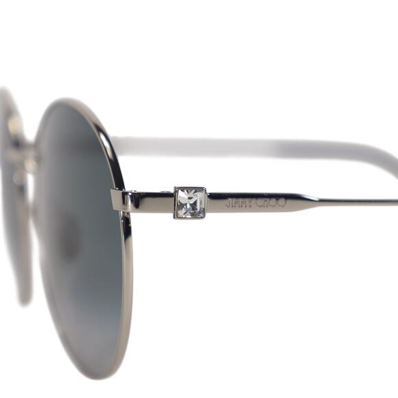 Jimmy Choo Round Metal Women’s Sunglasses – Palladium / Gray Gradient – NWT - Picture 8 of 11